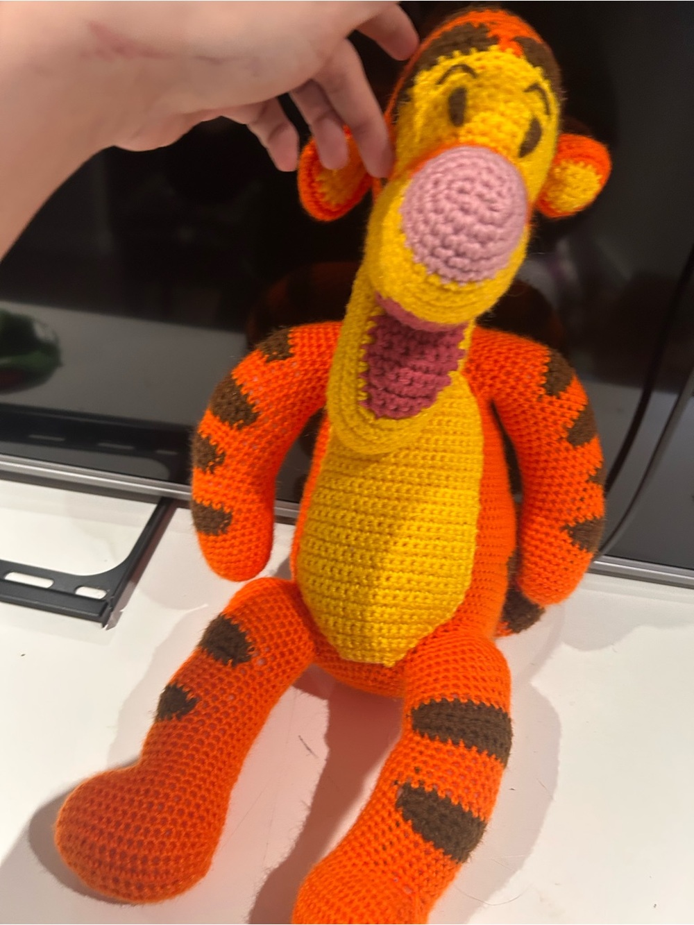 Hand crocheted tigger